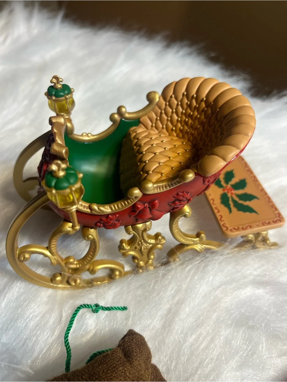 Hallmark Gold and Red Decorative Sleigh Ornament
